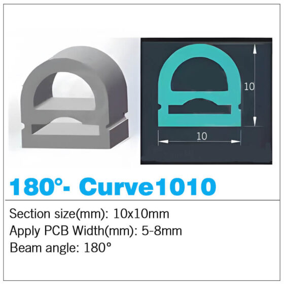 Dome Curve silicone led strip tube