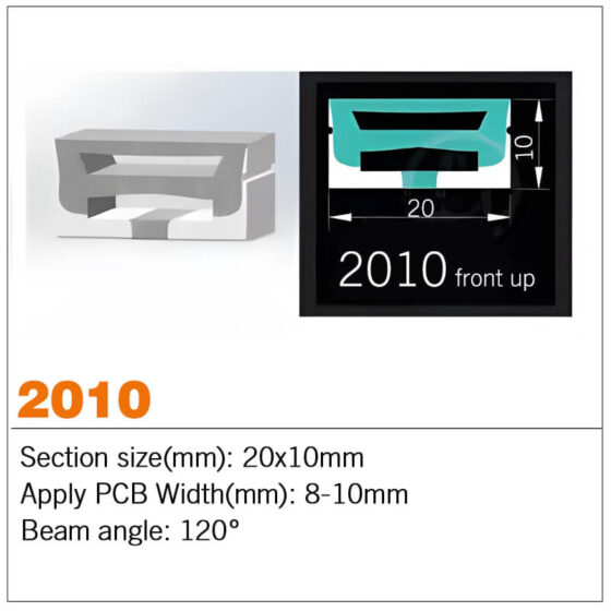 Silicone LED channel Top view