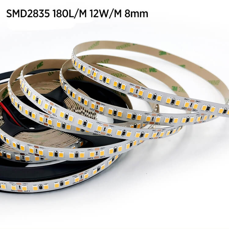 180L/M SMD2835 LED Strips 12W/M 8MM